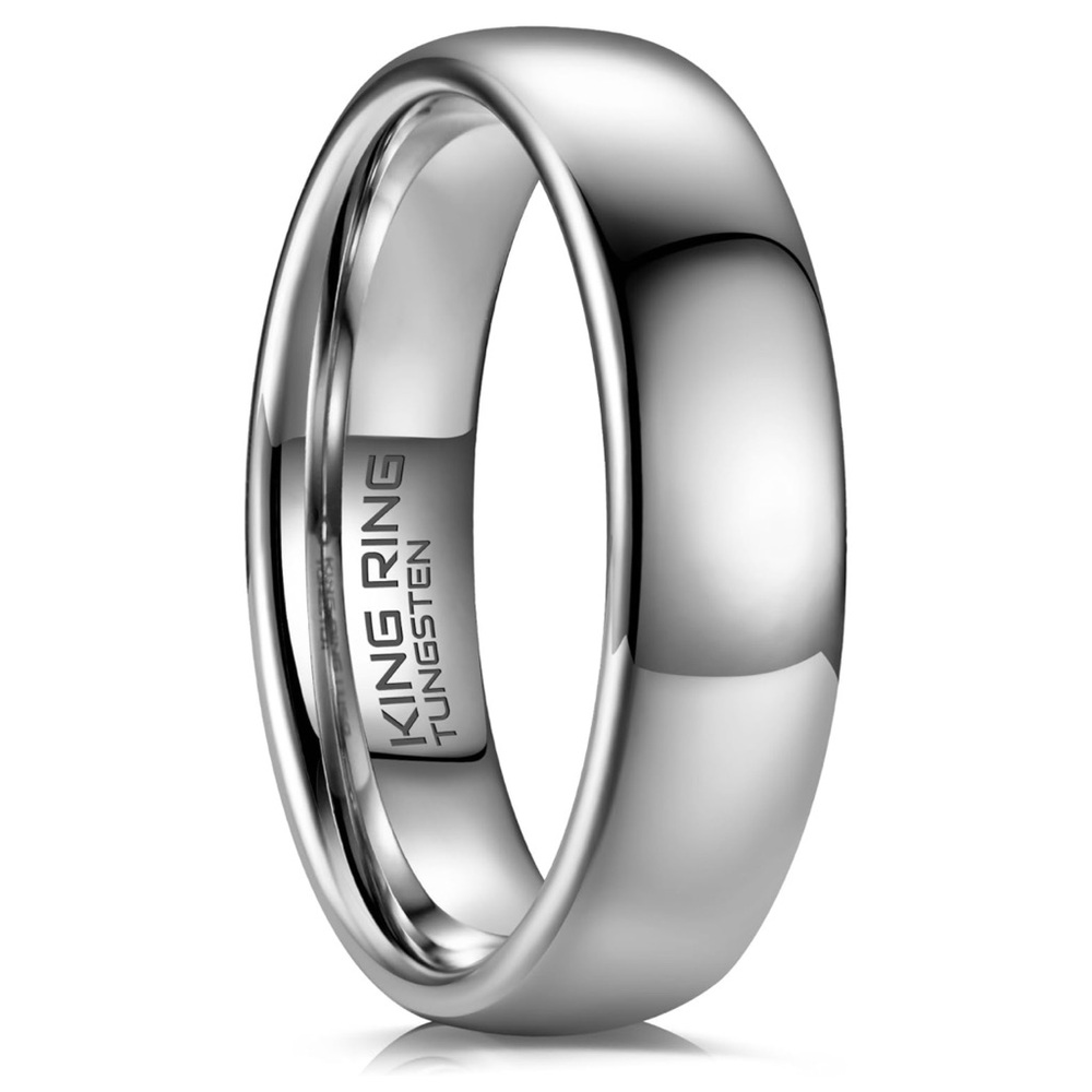 King Ring Tungsten Silver Band